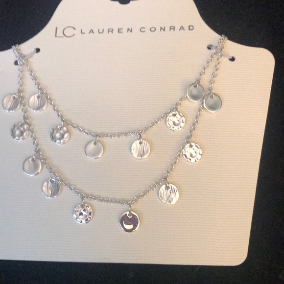 Lc Lauren Conrad silver circle necklace